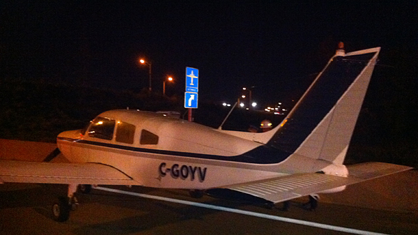 From CTV News: C-GYOV after landing on the 407