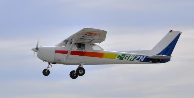 Hannah Ferguson on her first solo takeoff.: About 50 feet off the runway 04.