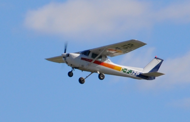 Take Off: Jason takes off for his first solo flight in JZP.