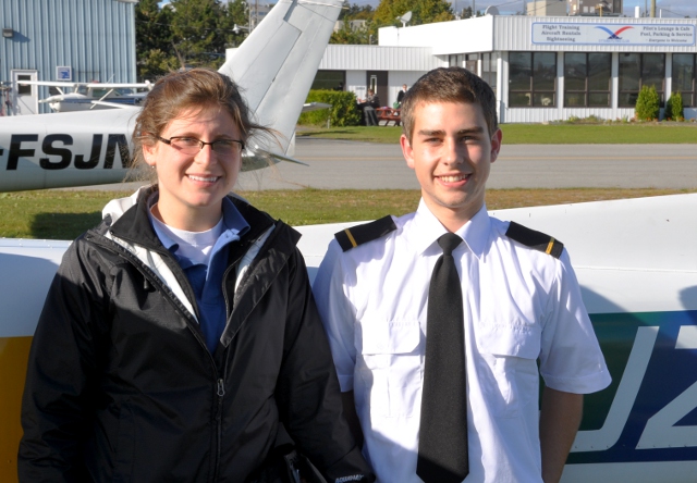 Laura and Jason: A proud day for instructor and student.
