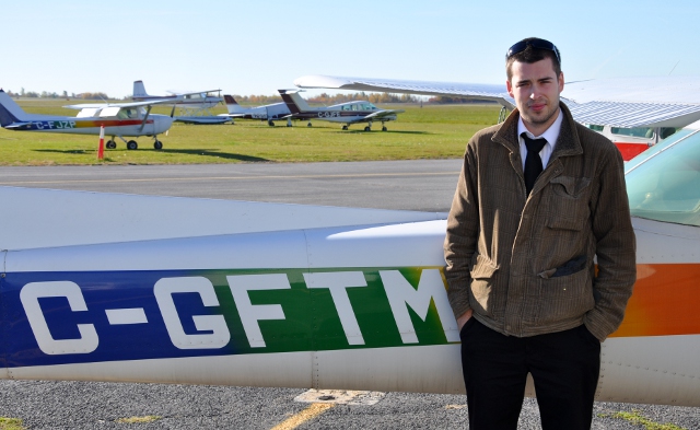Brendan: Standing next to a call sign he is not soon to forget!