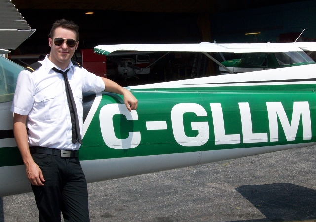 Kris Lloyd posing after his first solo.