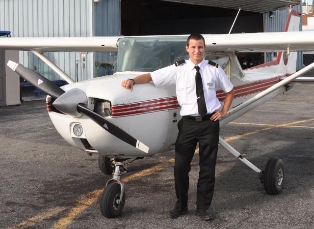 First Solo: Peter Goodman after flying solo in FXL on 6 September 2011.